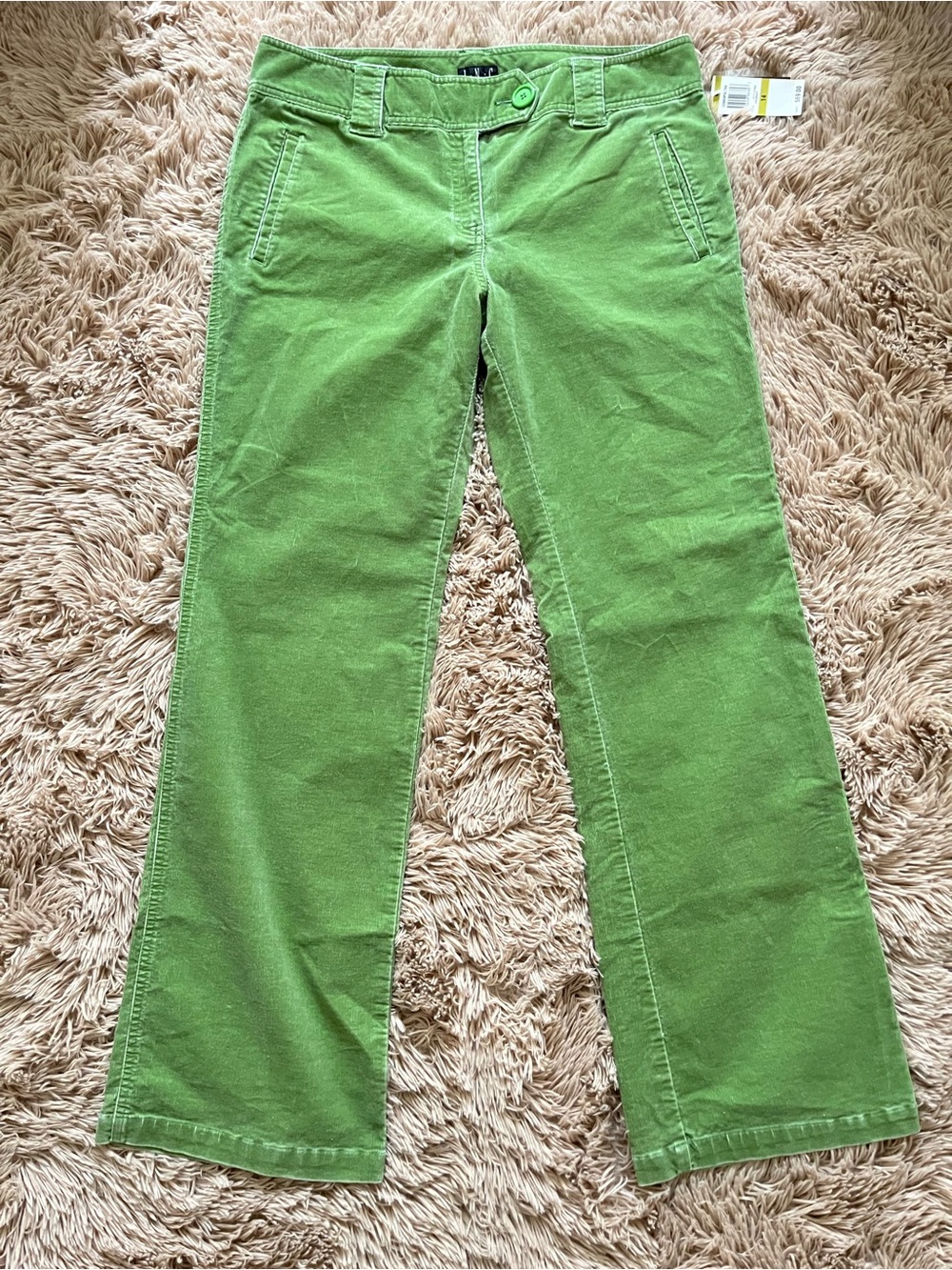 NWT Y2K INC Green Corduroy Trousers 14